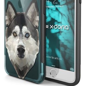 X-Doria Revel Series Case iPhone 7/8 Transparent Protective Unique Blue Husky